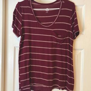 Maroon Basic Tee